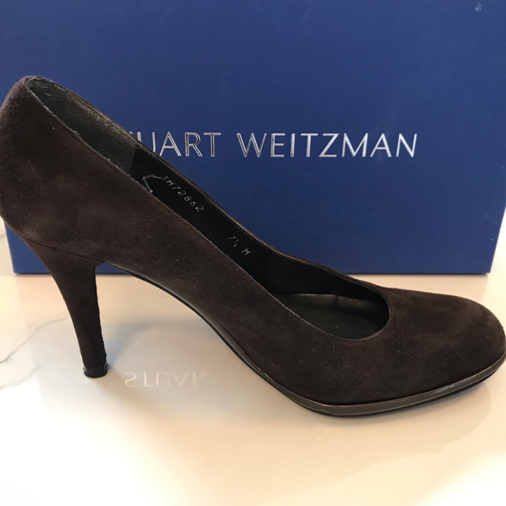 Stuart Weitzman Women’s Pumps US 7.5 Brown, Heels, Almond Toe